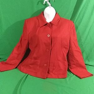Appleseed's 12P red virgin wool blazer